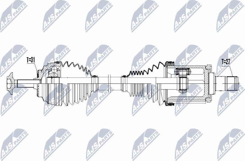 NTY NPW-BM-026 - Drive Shaft parts5.com