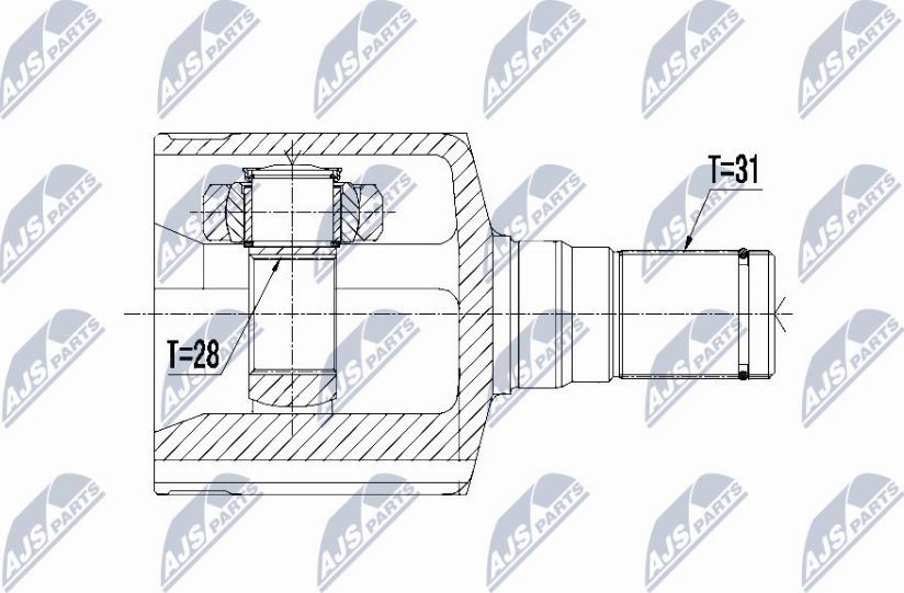 NTY NPW-FR-095 - Set articulatie, planetara parts5.com