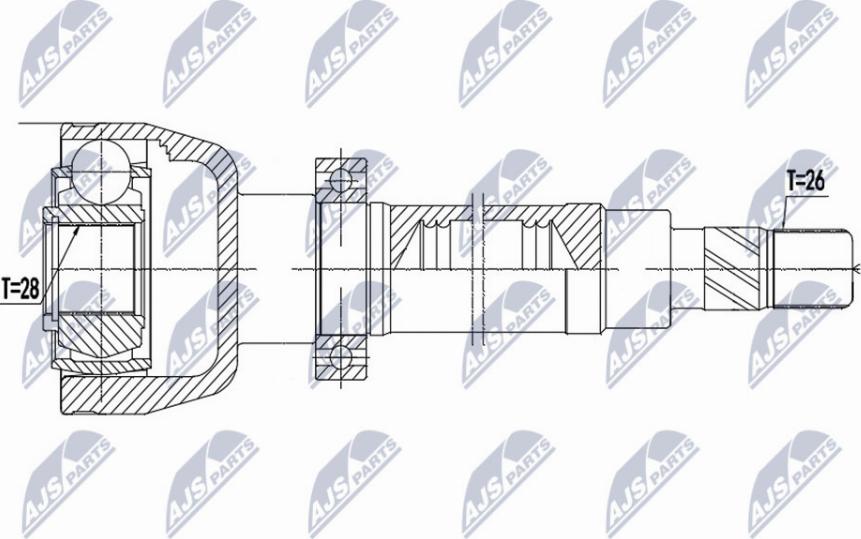 NTY NPW-FR-081 - Juego de articulación, árbol de transmisión parts5.com