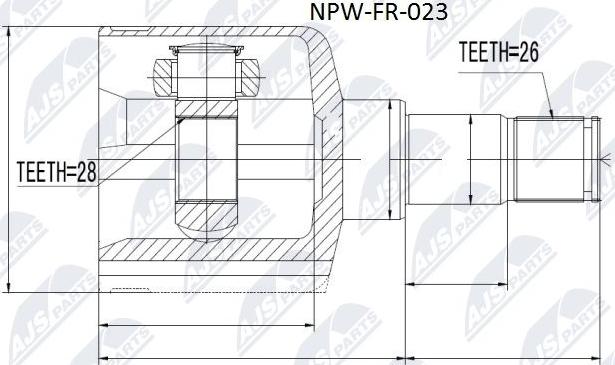 NTY NPW-FR-023 - Set articulatie, planetara parts5.com