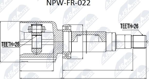 NTY NPW-FR-022 - Set articulatie, planetara parts5.com