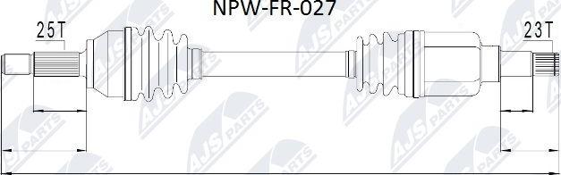 NTY NPW-FR-027 - Drive Shaft parts5.com