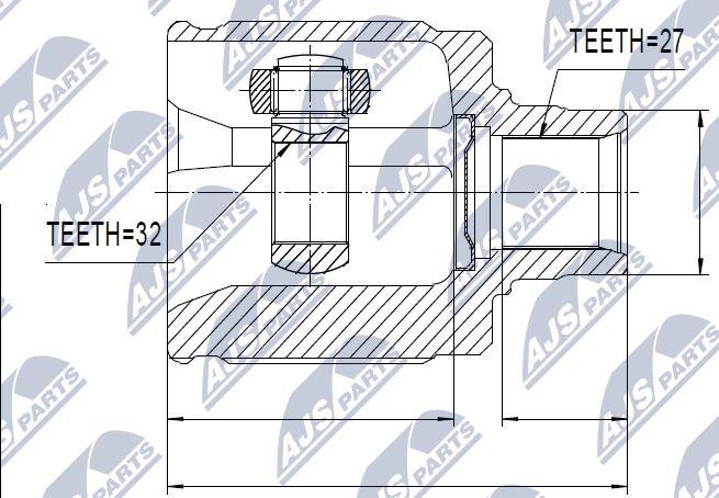 NTY NPW-HD-019 - Zestaw przegubu, wał napędowy parts5.com