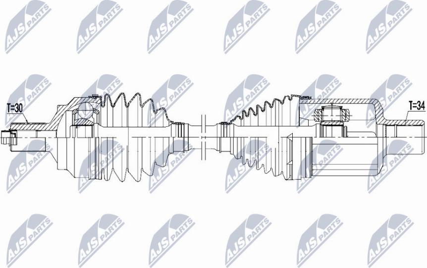 NTY NPW-ME-096 - Arbre de transmission parts5.com