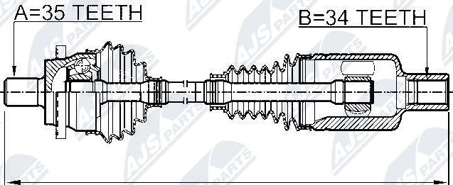 NTY NPW-ME-026 - Pogonsko vratilo parts5.com