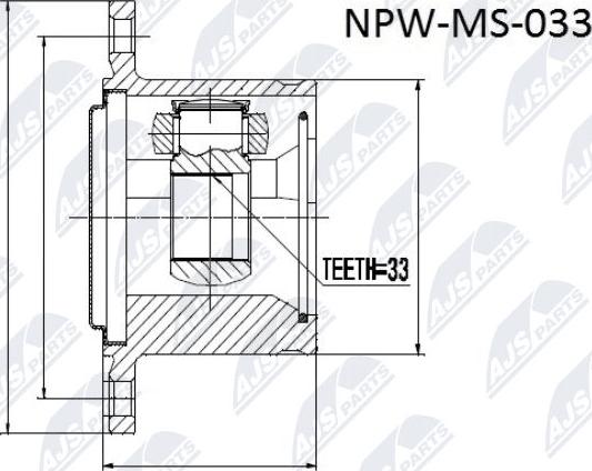 NTY NPW-MS-054 - Kompletan kardan, pogonsko vratilo parts5.com