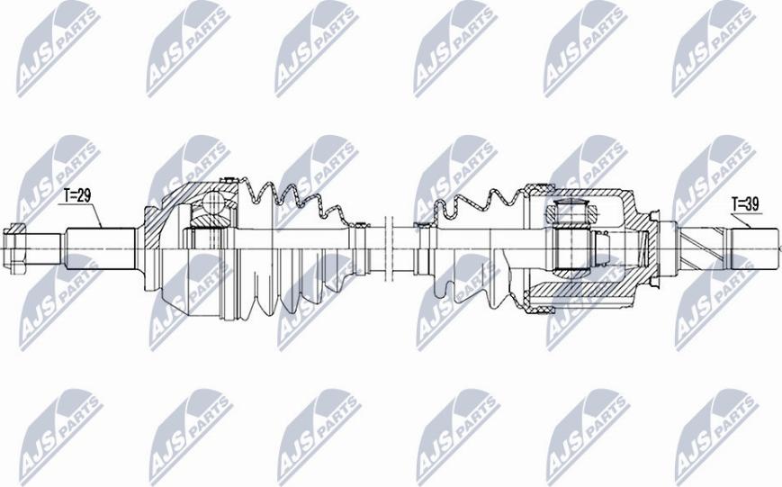 NTY NPW-PL-057 - Приводной вал parts5.com