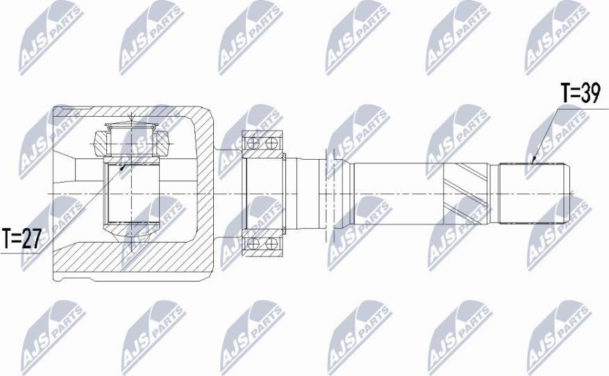 NTY NPW-PL-060 - Шарнирный комплект, ШРУС, приводной вал parts5.com