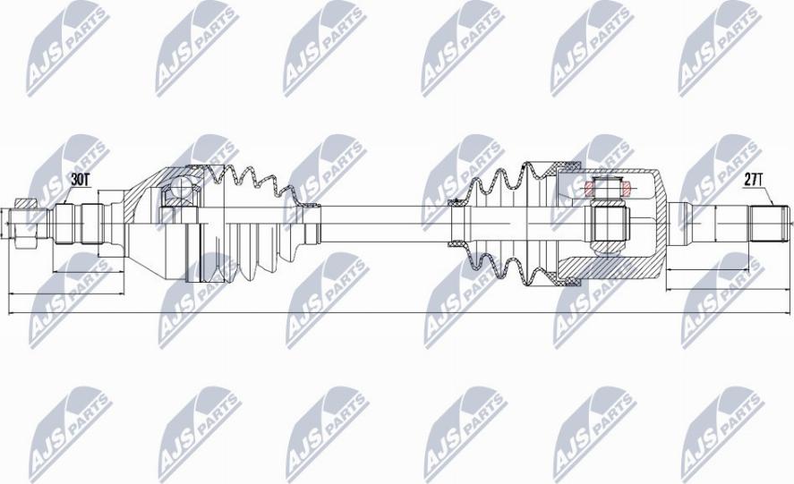 NTY NPW-PL-033 - Árbol de transmisión parts5.com