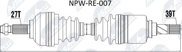 NTY NPW-RE-007 - Tahrik mili parts5.com