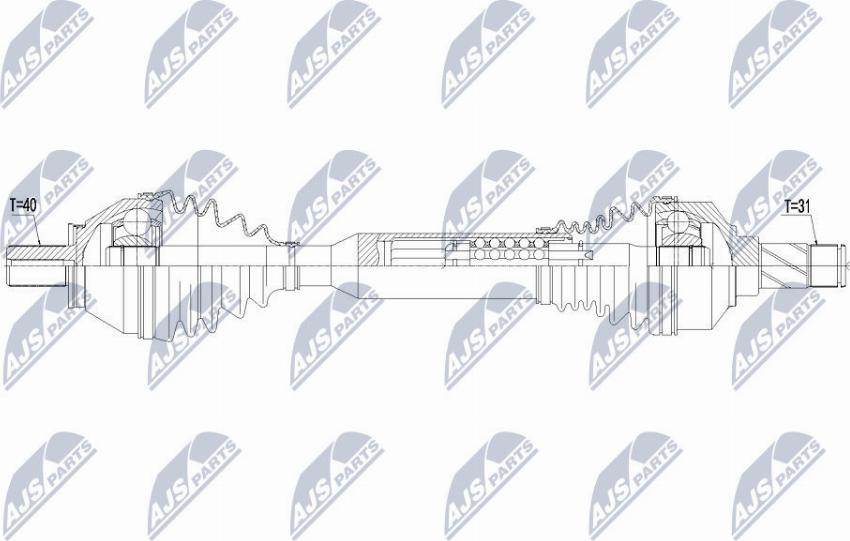 NTY NPW-VV-103 - Árbol de transmisión parts5.com