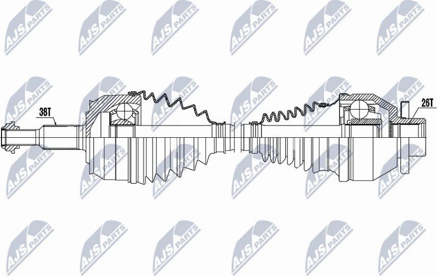 NTY NPW-VW-046 - Pogonsko vratilo parts5.com