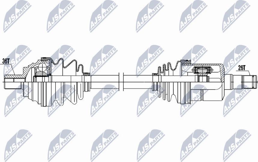 NTY NPW-VW-052 - Drive Shaft parts5.com