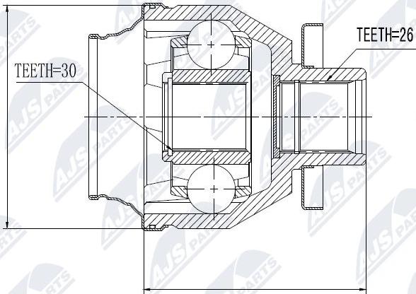 NTY NPW-VW-014 - Zestaw przegubu, wał napędowy parts5.com