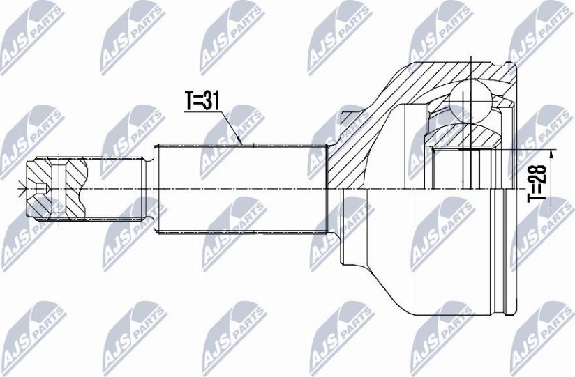 NTY NPZ-FR-052 - Set articulatie, planetara parts5.com