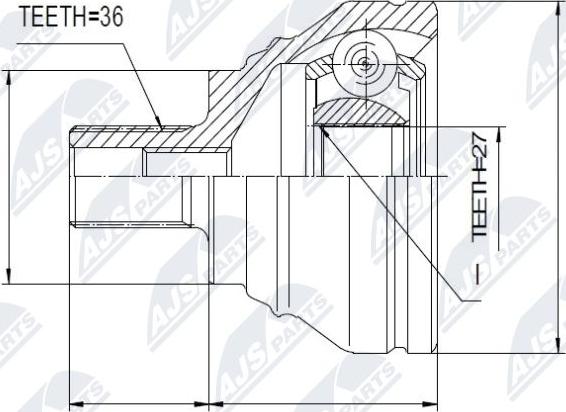 NTY NPZ-SK-009 - Joint Kit, drive shaft parts5.com