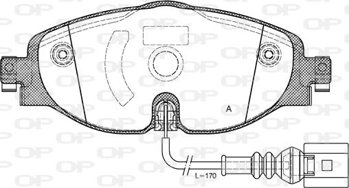 VW JZW698302CF - Комплект спирачно феродо, дискови спирачки parts5.com