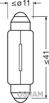 Osram 6411 - Ampoule, éclairage intérieur parts5.com