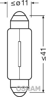 Osram 6413 - Izzó, belső világítás parts5.com