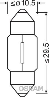 Osram 6438 - Żarówka, oświetlenie wnętrza parts5.com