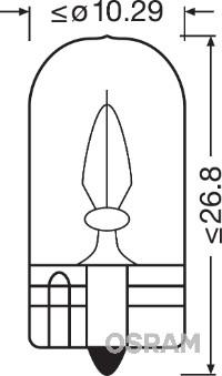 Osram 2841 - Лампа накаливания, освещение салона parts5.com