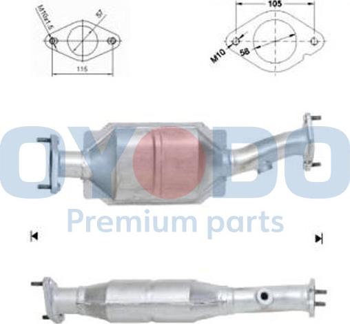 Oyodo 10N0034-OYO - Catalizator parts5.com