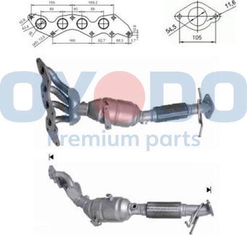 Oyodo 10N0143-OYO - Catalytic Converter parts5.com