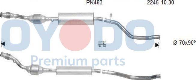 Oyodo 10N0125-OYO - Catalytic Converter parts5.com