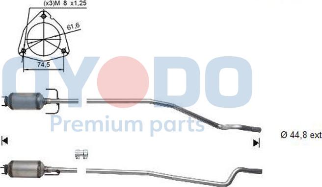 Oyodo 20N0043-OYO - Soot / Particulate Filter, exhaust system parts5.com