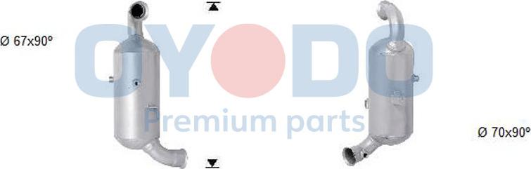 Oyodo 20N0007-OYO - Filtr sadzy / filtr cząstek stałych, układ wydechowy parts5.com