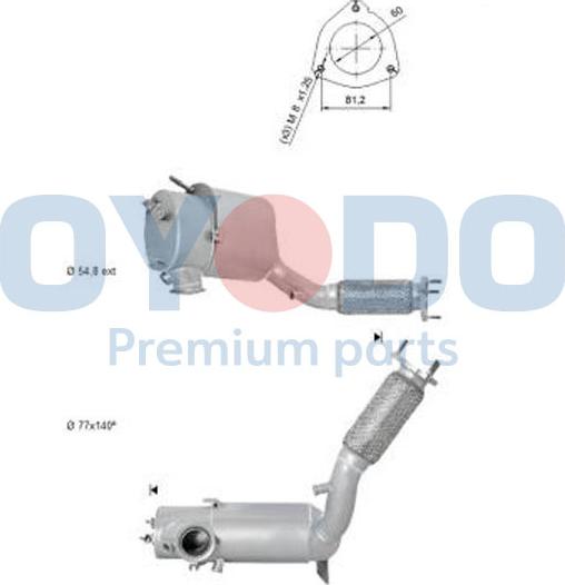 Oyodo 20N0146-OYO - Filtru funingine / particule, sist.de esapament parts5.com