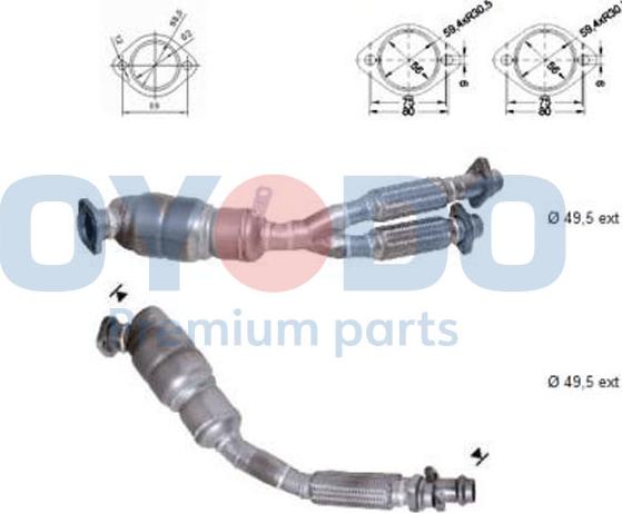 Oyodo 20N0114-OYO - Catalytic Converter parts5.com