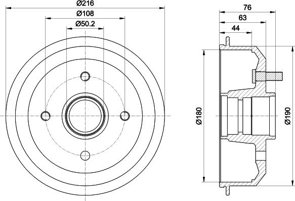 Pagid 61007 - Tambur frana parts5.com