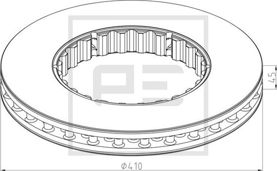 PE Automotive 146.223-10A - Tarcza hamulcowa parts5.com