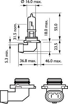 PHILIPS 9005PRB1 - Żarówka, reflektor dalekosiężny parts5.com