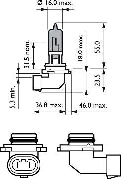 PHILIPS 9005WVUB1 - Sijalica, far za dugo svetlo parts5.com