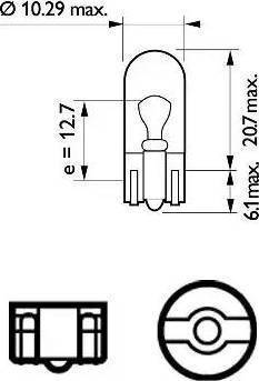 PHILIPS 12961 - Bulb, indicator / outline lamp parts5.com