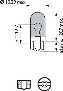 PHILIPS 12961WVUB2 - Žárovka, blikač parts5.com