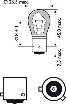 PHILIPS 12496NAB2 - Żiarovka pre smerové svetlo parts5.com