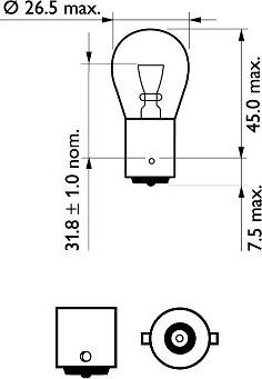 PHILIPS 12498VPB2 - Bec, semnalizator parts5.com