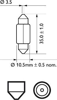 PHILIPS 12844B2 - Glühlampe, Kennzeichenleuchte parts5.com