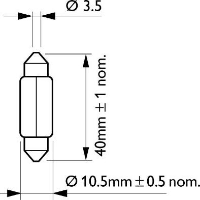 PHILIPS 12866B2 - Glühlampe, Kennzeichenleuchte parts5.com