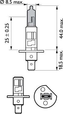 PHILIPS 12258WVUSM - Lámpara, faro de carretera parts5.com