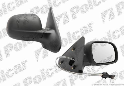 Polcar 6714521M - Szkło lusterka, lusterko zewnętrzne parts5.com