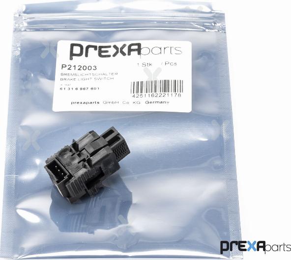 PREXAparts P212003 - Féklámpakapcsoló parts5.com