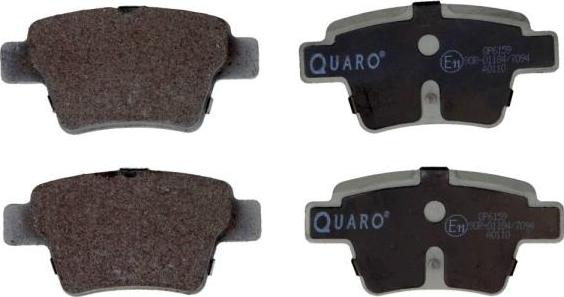 QUARO QP6159 - Fékbetétkészlet, tárcsafék parts5.com