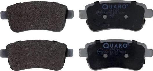 QUARO QP3316 - Sada brzdových destiček, kotoučová brzda parts5.com