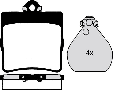 HITEC H 924 - Brake Pad Set, disc brake parts5.com