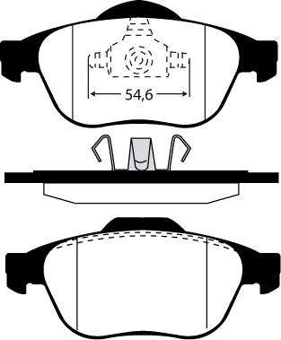 RENAULT 7711946197 - Piduriklotsi komplekt,ketaspidur parts5.com