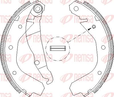 Remsa 4088.00 - Тормозные башмаки, барабанные parts5.com